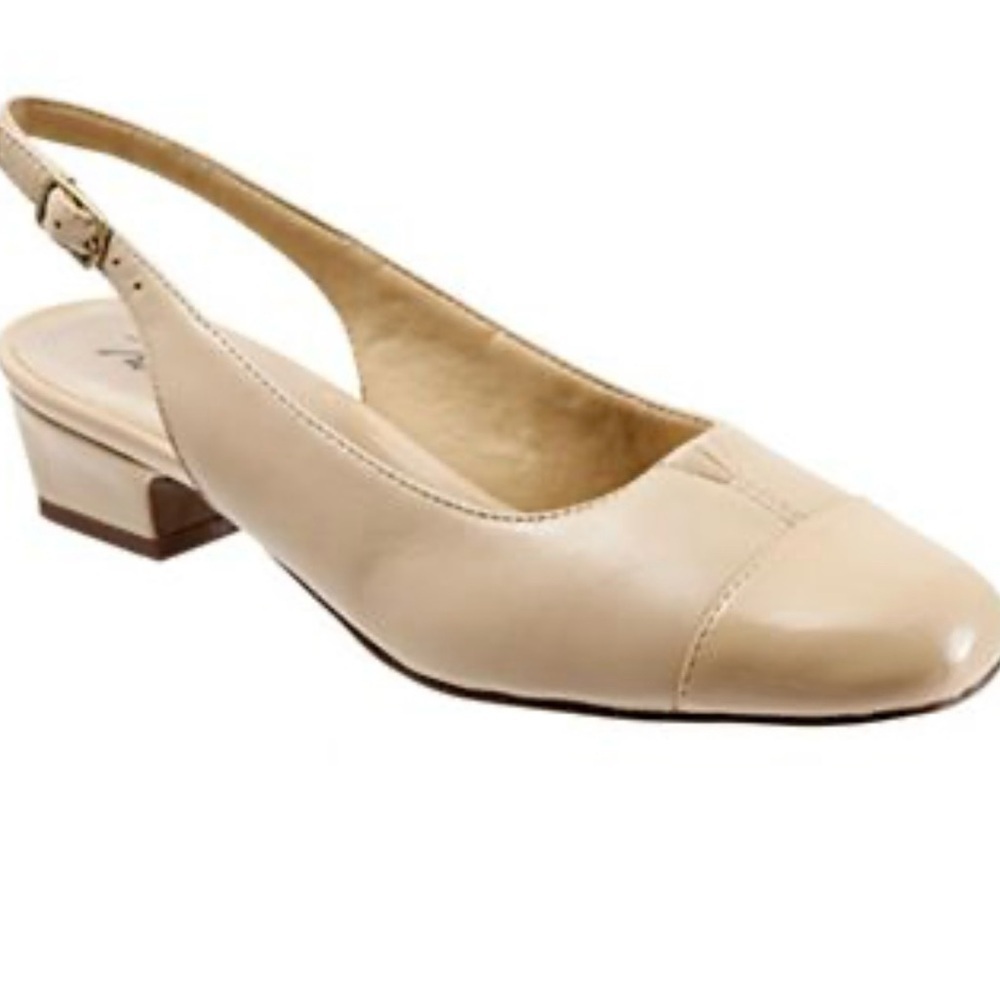 Trotters • Nude Leather Slingback Shoes • Size 9.5 • Never worn